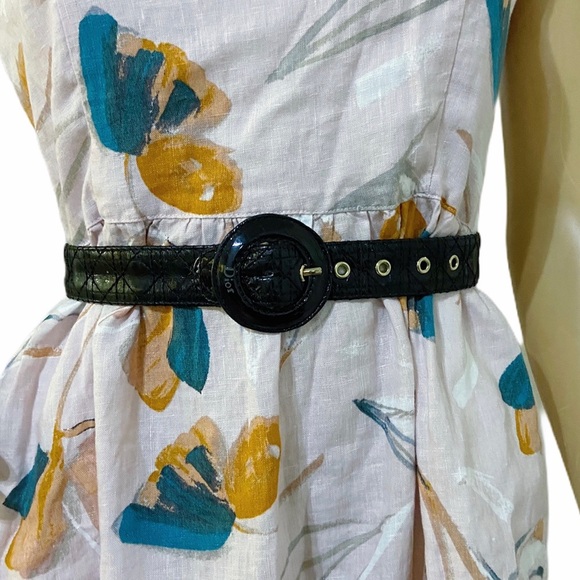 CHRISTIAN DIOR Vintage Patent Quilted Belt - Picture 15 of 15